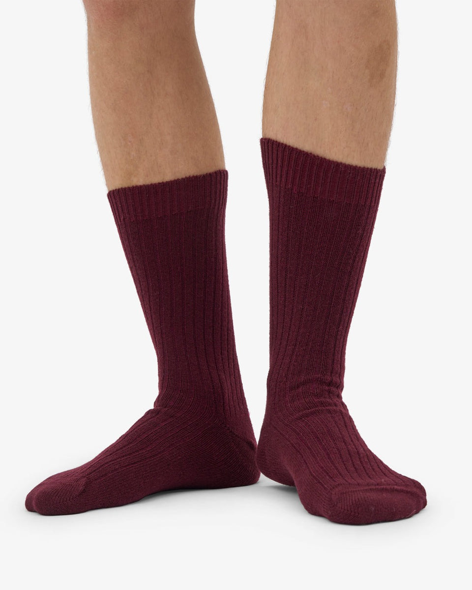 Colorful Standard Merino Wool Blend Socks Donkerrood Heren
