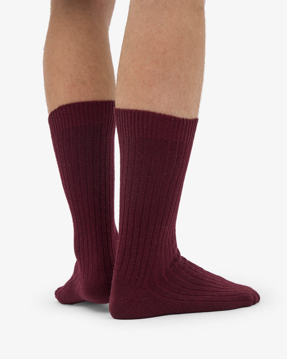 Colorful Standard Merino Wool Blend Socks Donkerrood Heren