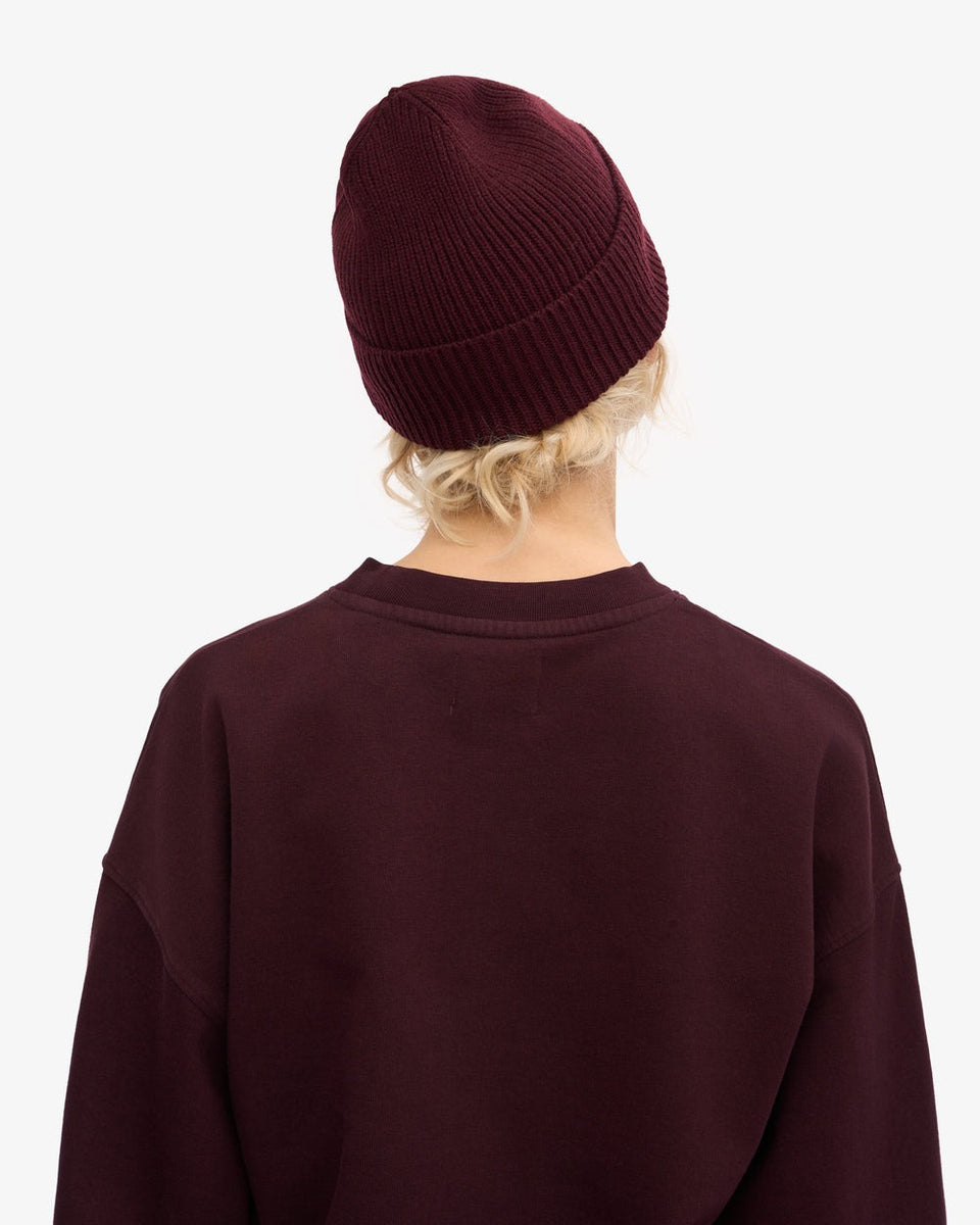 Colorful Standard Merino Wool Hat Donkerrood Dame