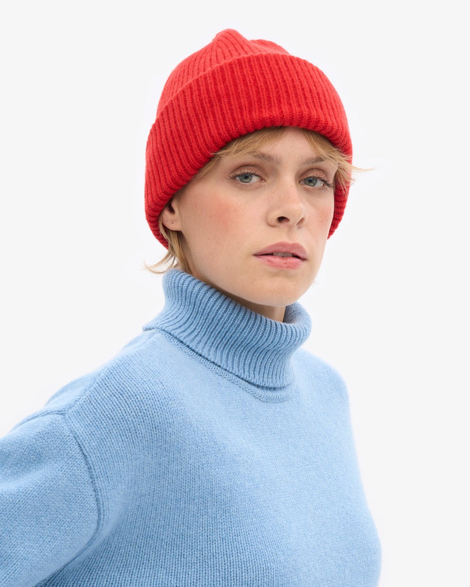 Colorful Standard Merino Wool Hat Rood Dames