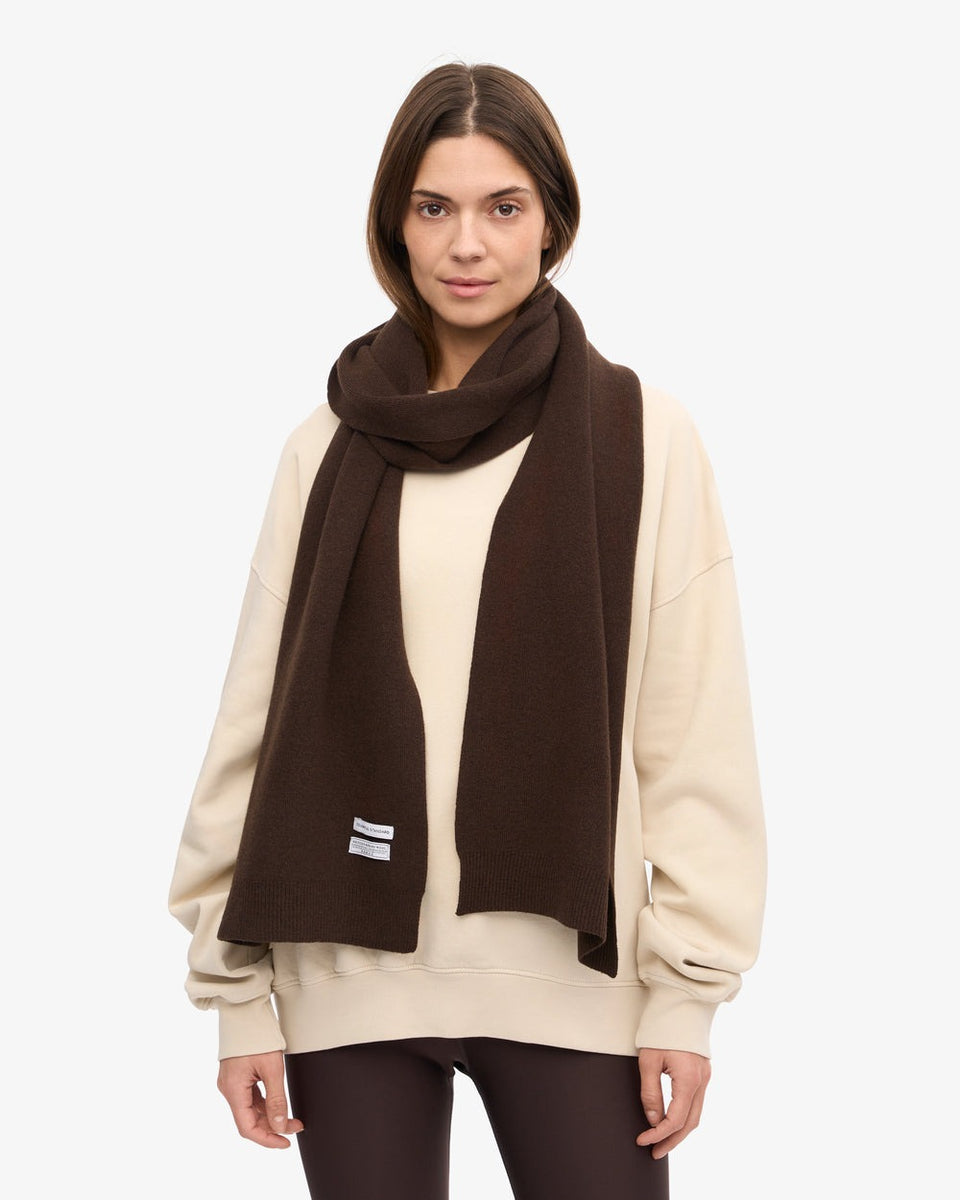 Colorful Standard Merino Wool Scarf Donkerbruin Heren