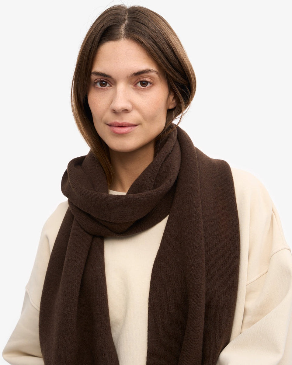 Colorful Standard Merino Wool Scarf Donkerbruin Heren