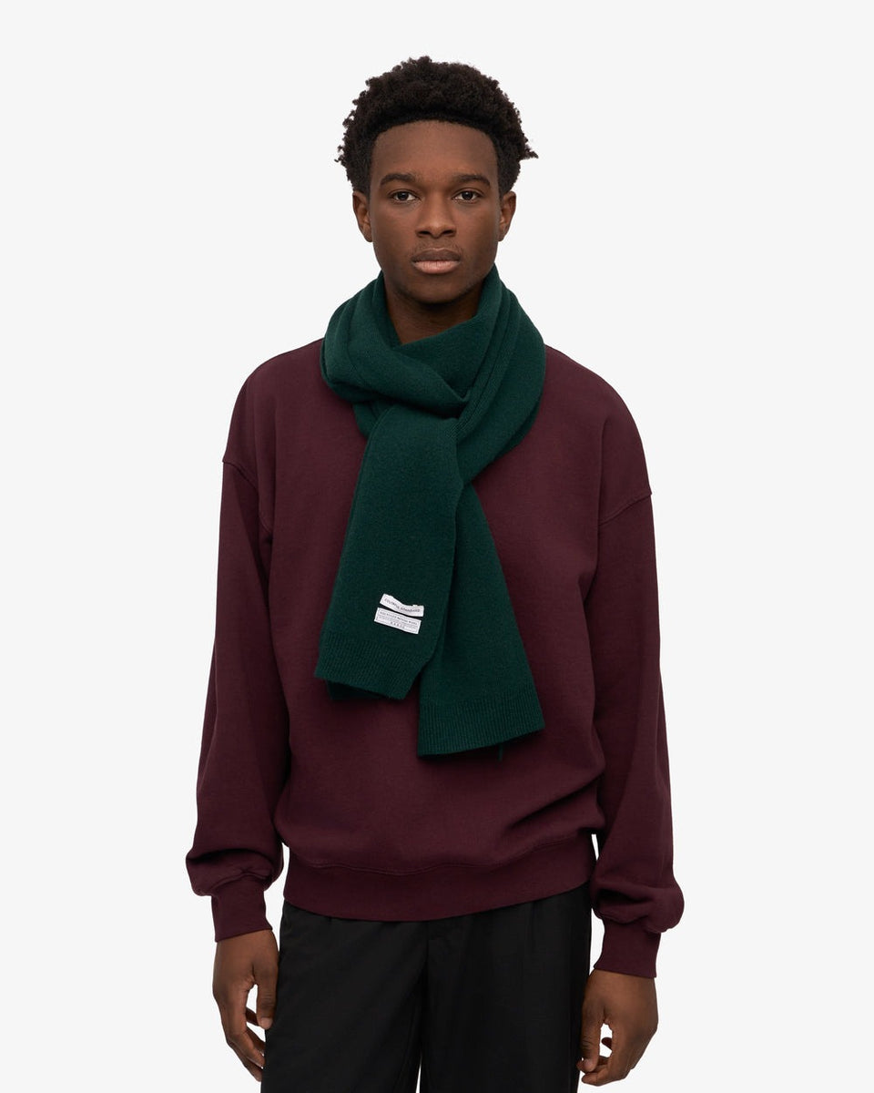 Colorful Standard Merino Wool Scarf Donkergroen Heren
