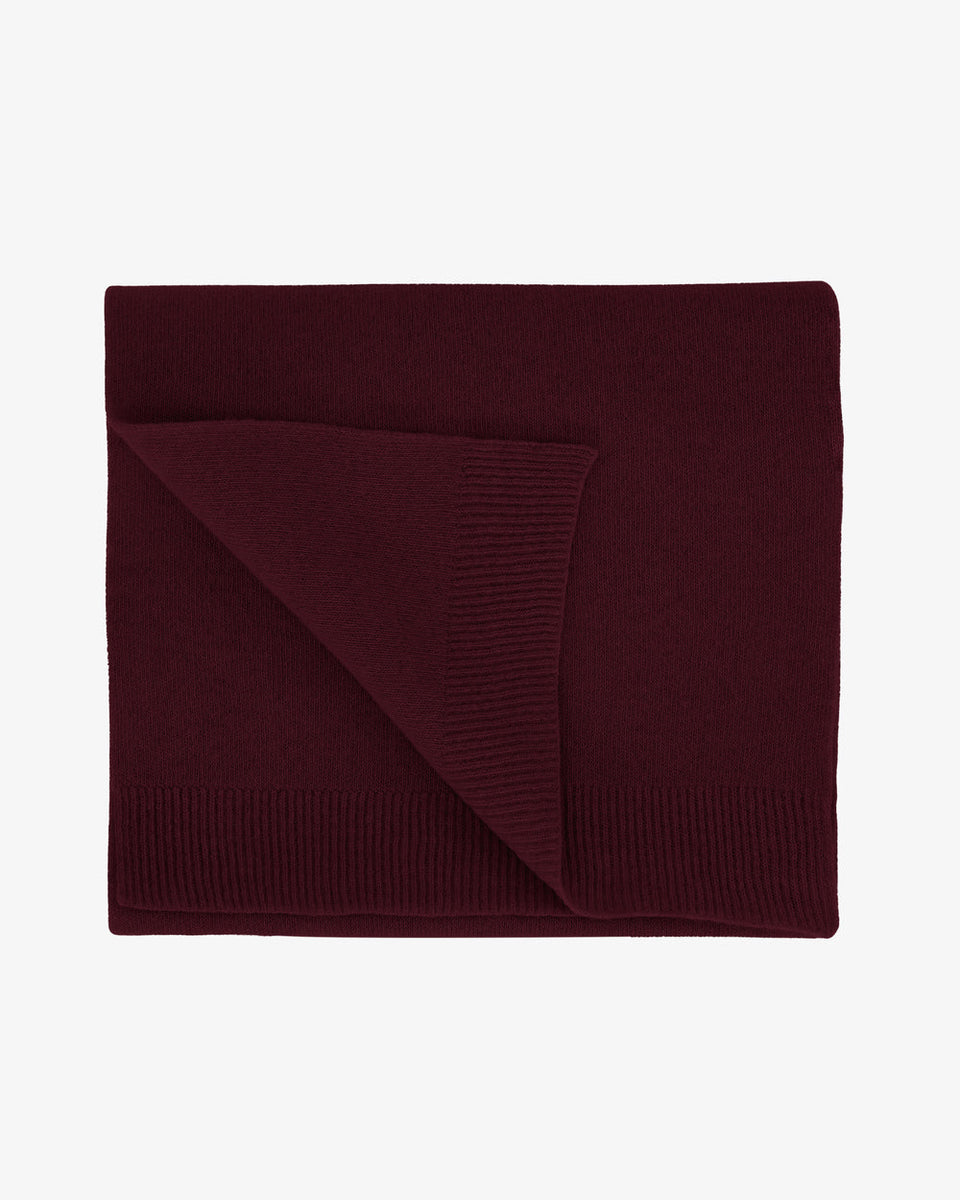 Colorful Standard Merino Wool Scarf Donkerrood Heren