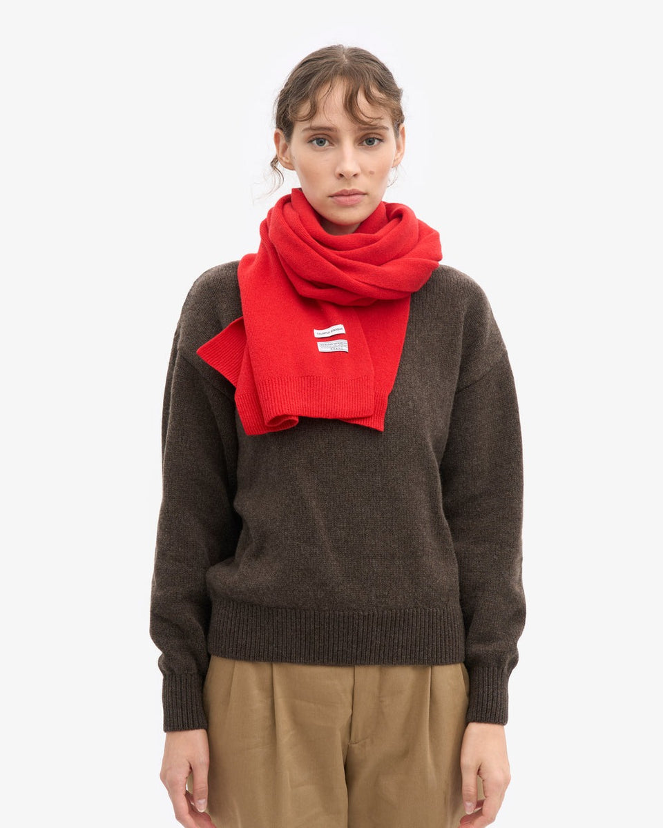 Colorful Standard Merino Wool Scarf Rood Heren