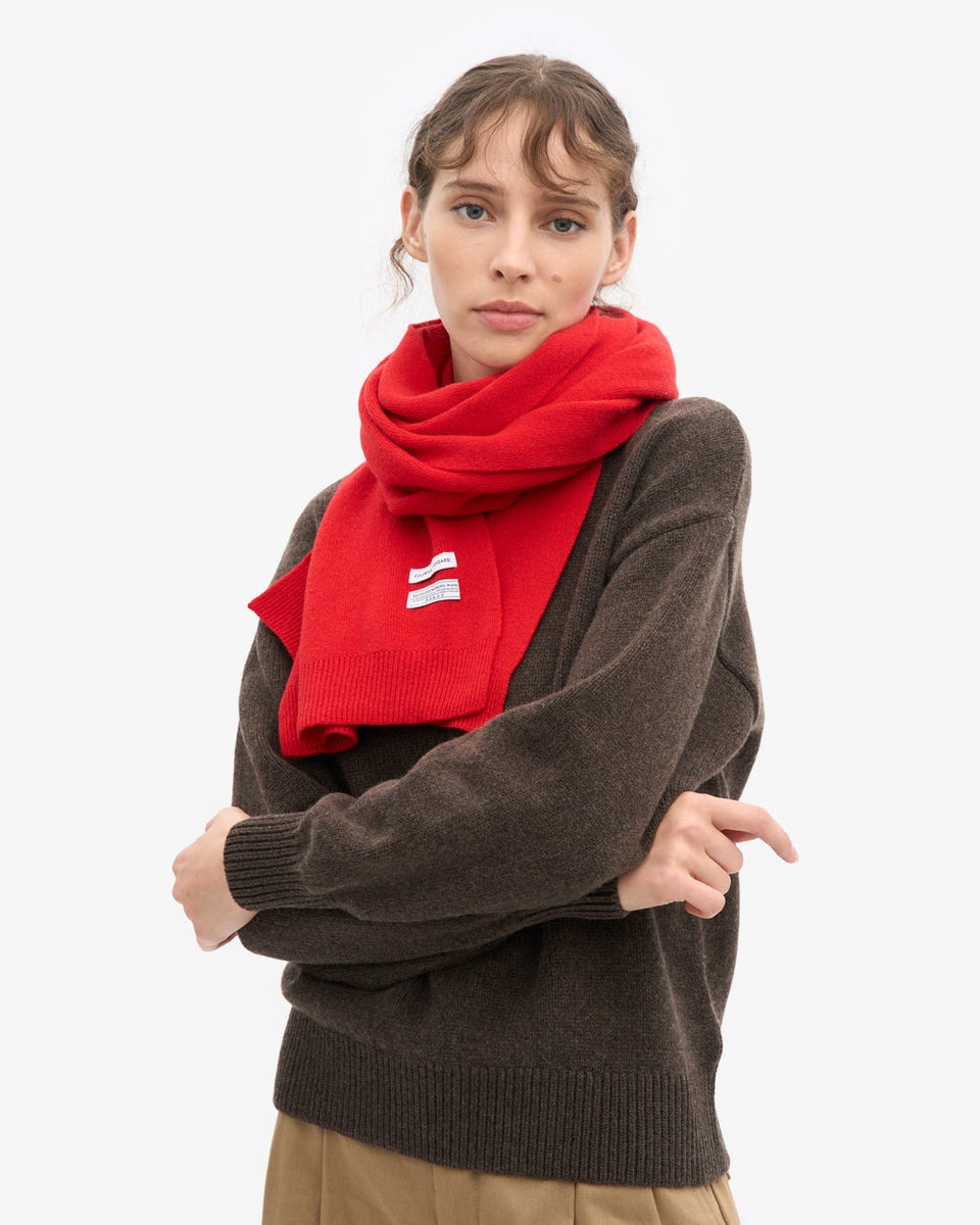 Colorful Standard Merino Wool Scarf Rood Heren