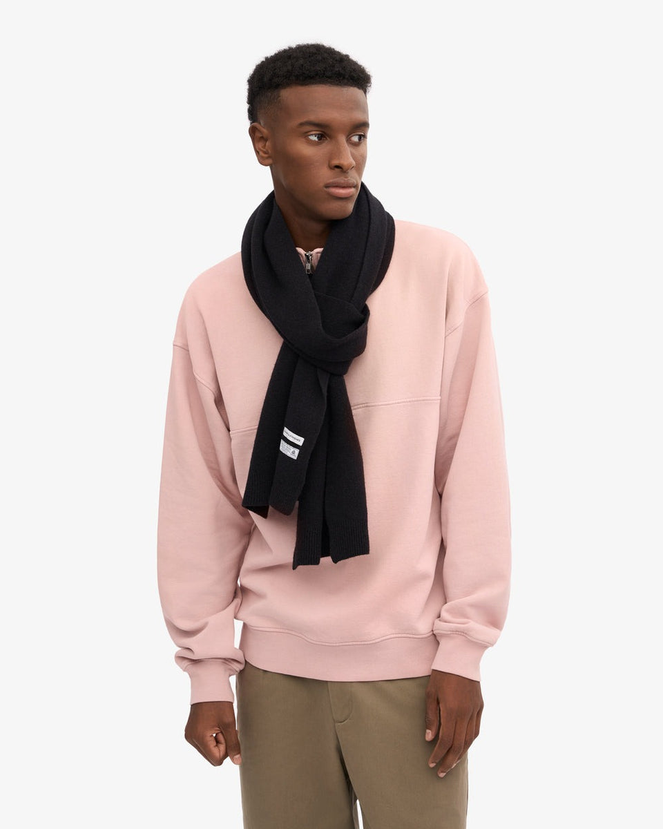 Colorful Standard Merino Wool Scarf Zwart Heren