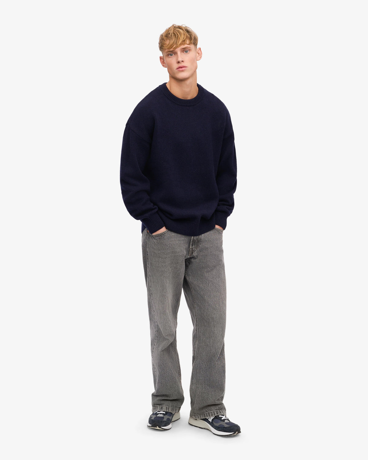 Oversized Merino wool crew
