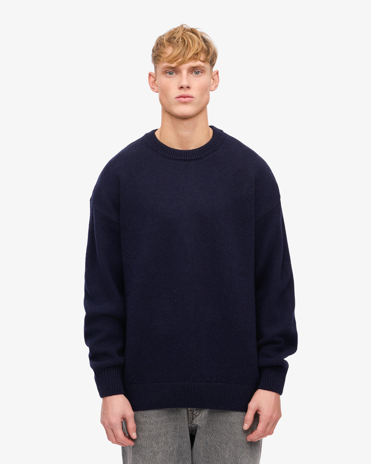 Oversized Merino wool crew