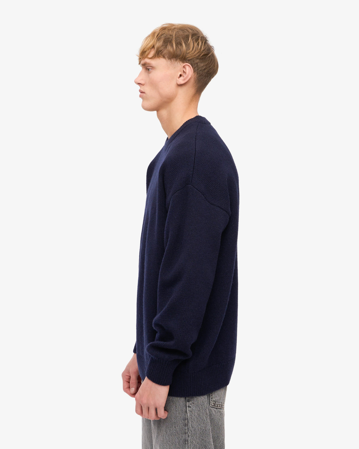 Oversized Merino wool crew