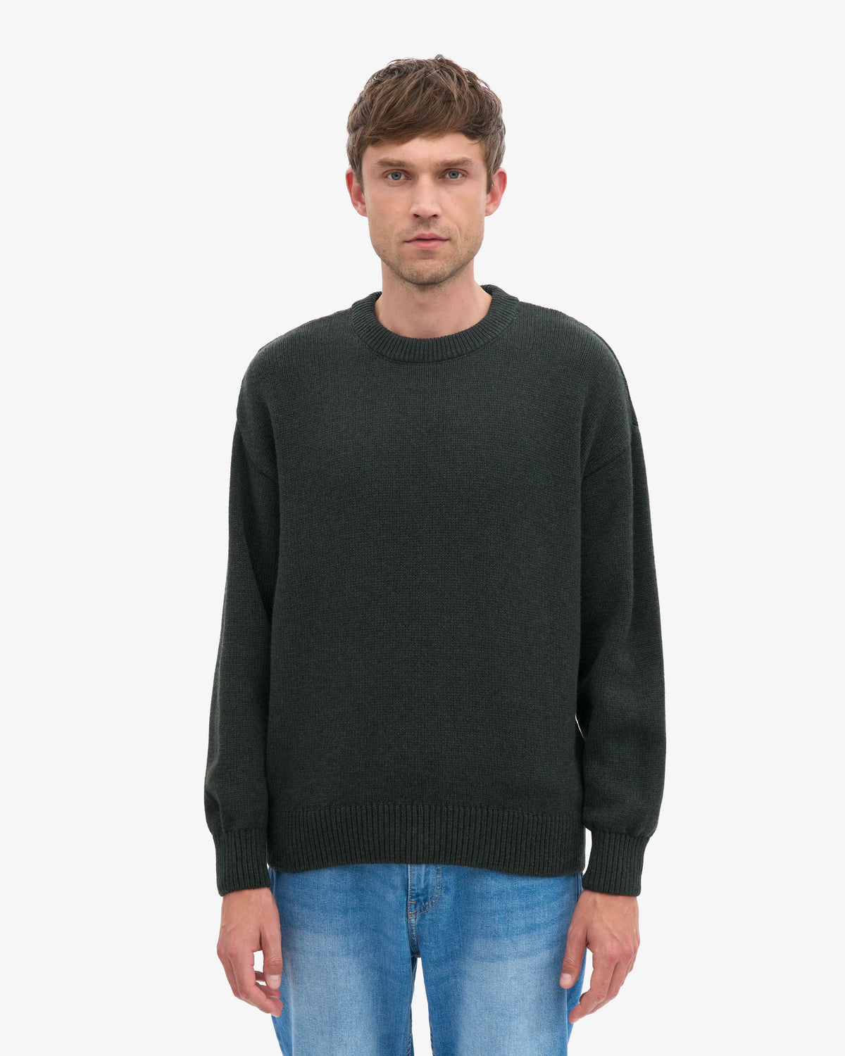 Oversized Merino wool crew