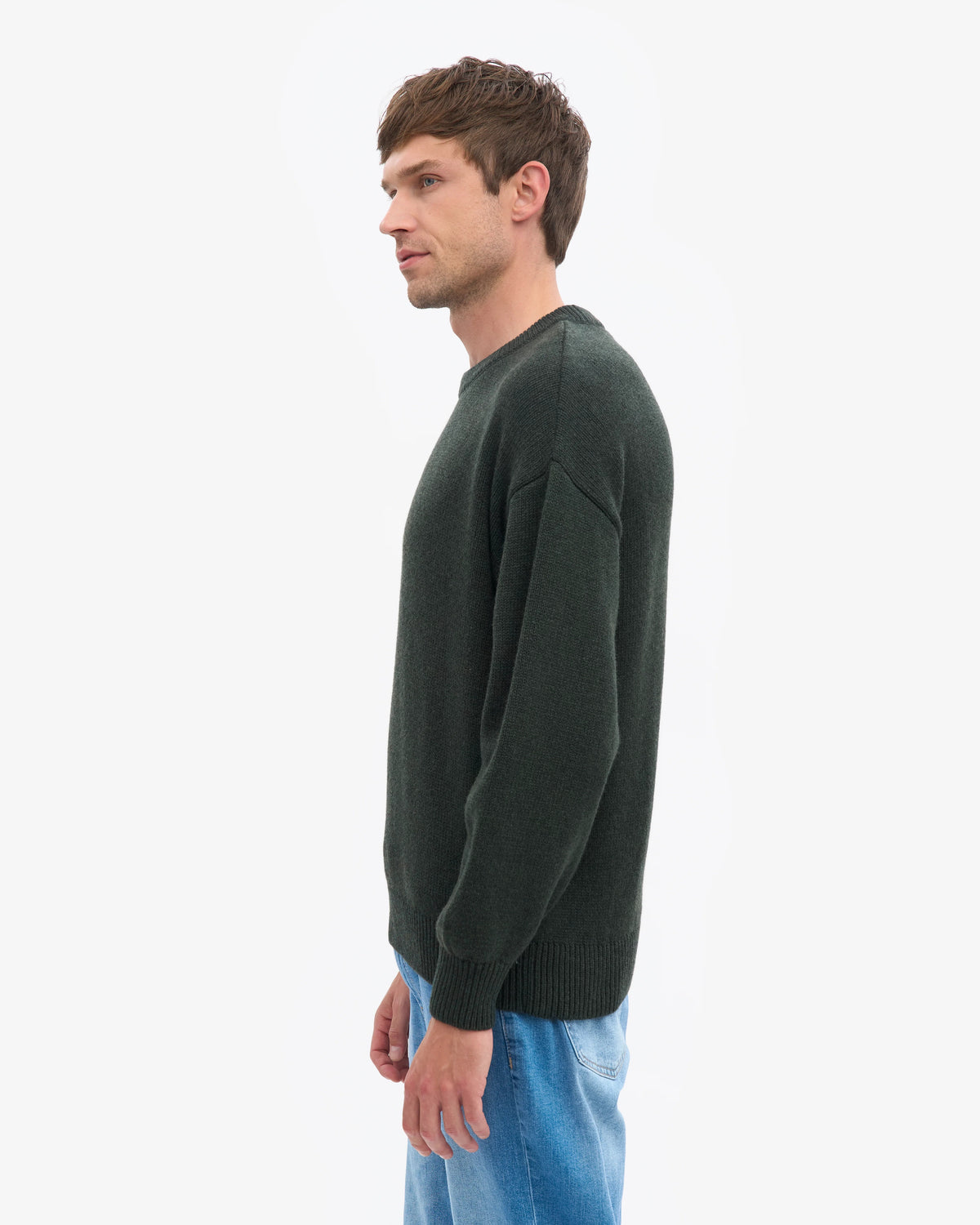 Oversized Merino wool crew