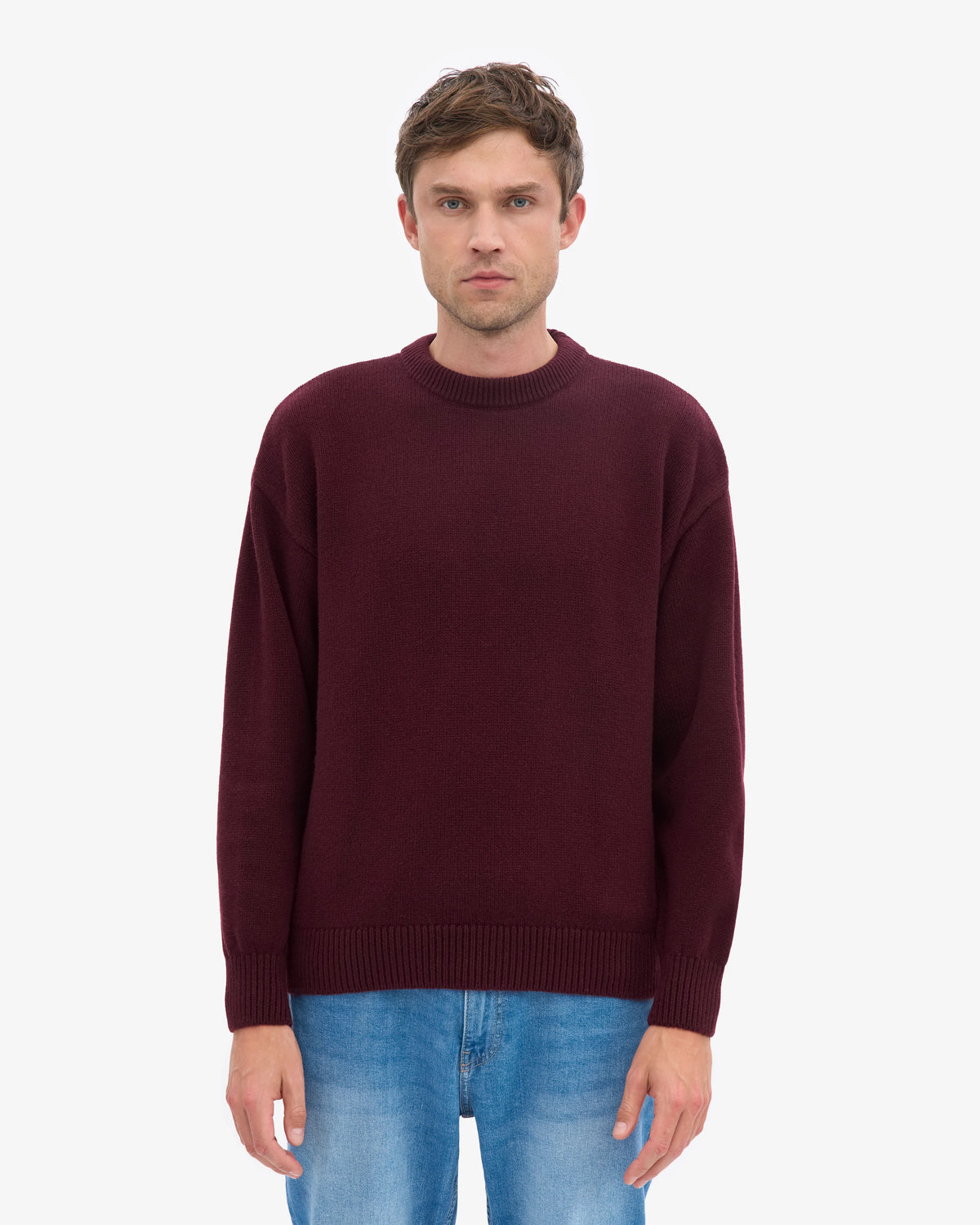 Oversized Merino wool crew