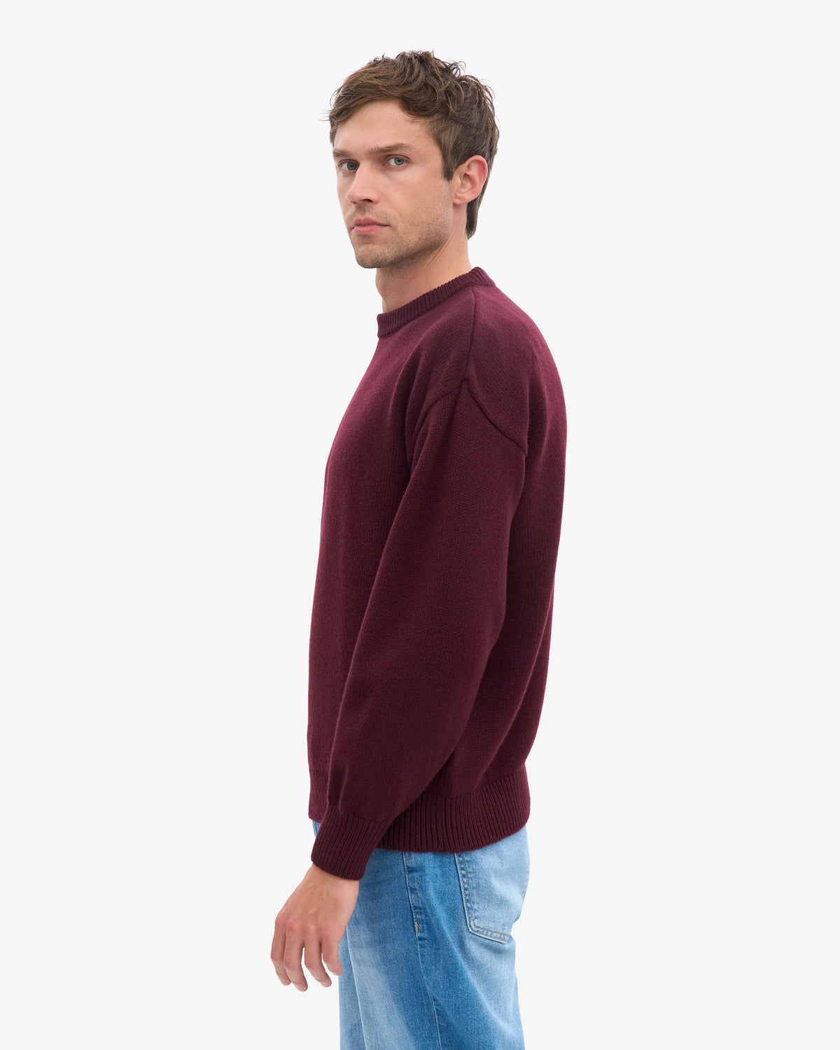 Oversized Merino wool crew