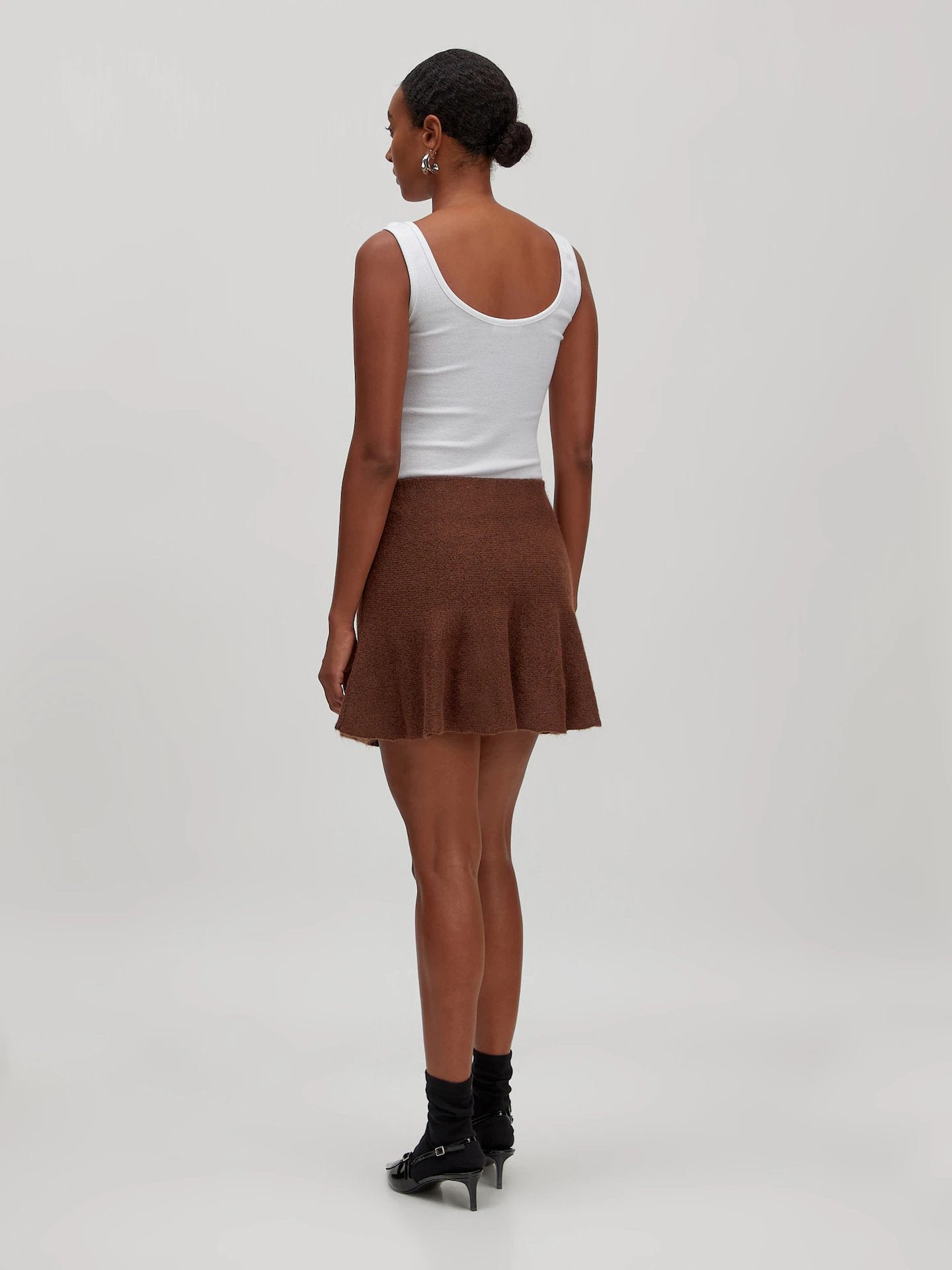 Edited Adalee Knit Skirt Bruin Dames