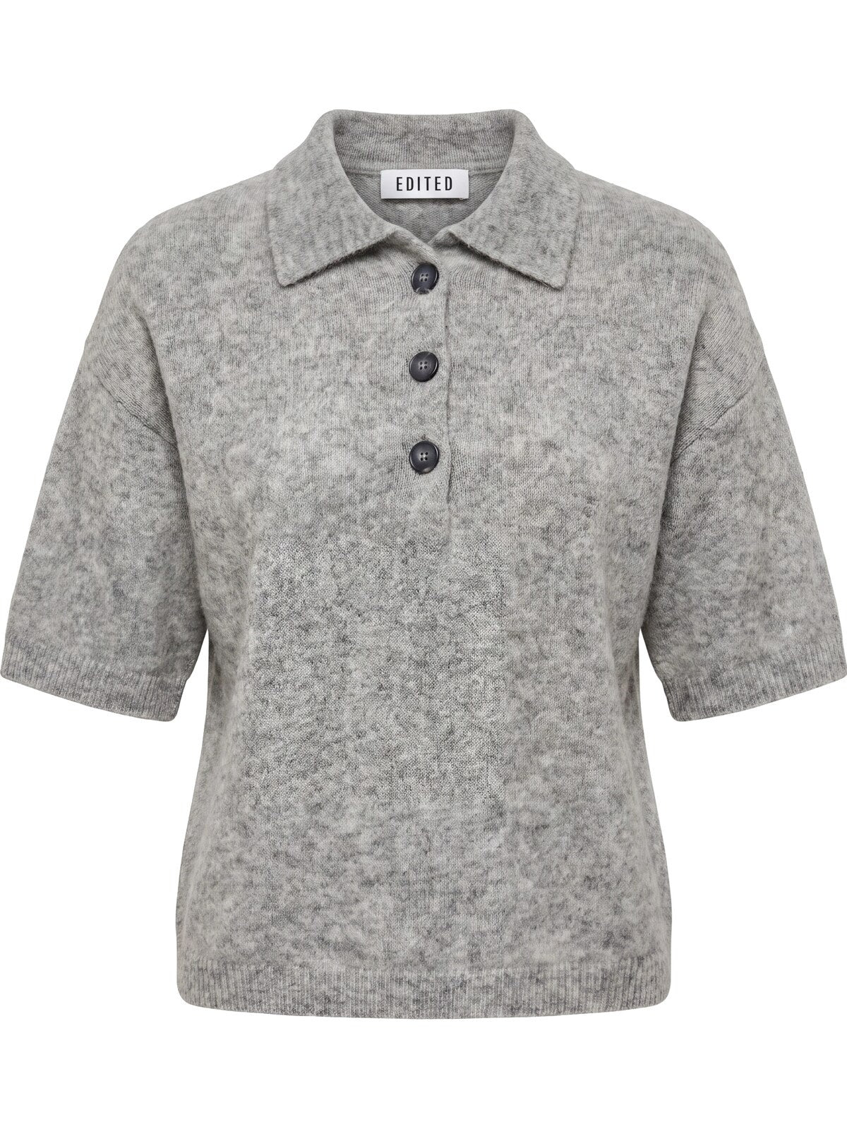Edited Callie Polo Shirt Lichtgrijs Dames