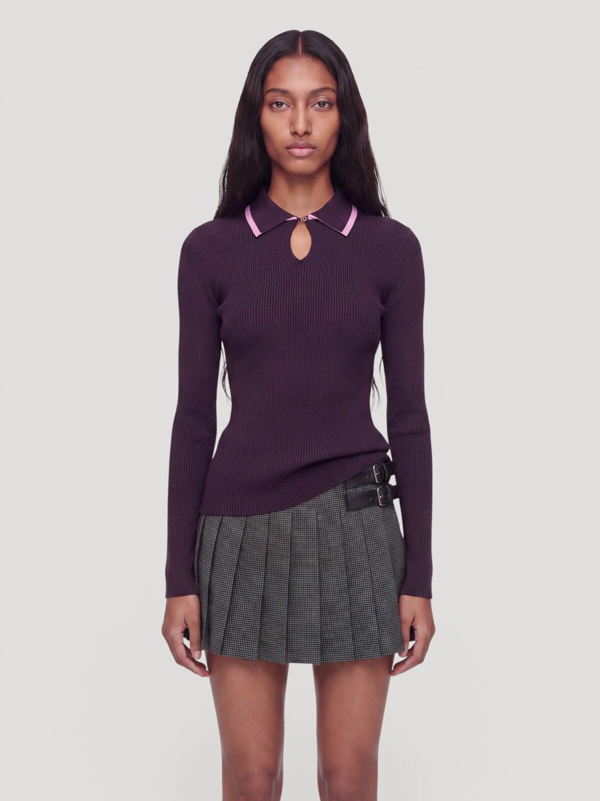 Edited Hoku Polo Jumper Donkerrood Dames