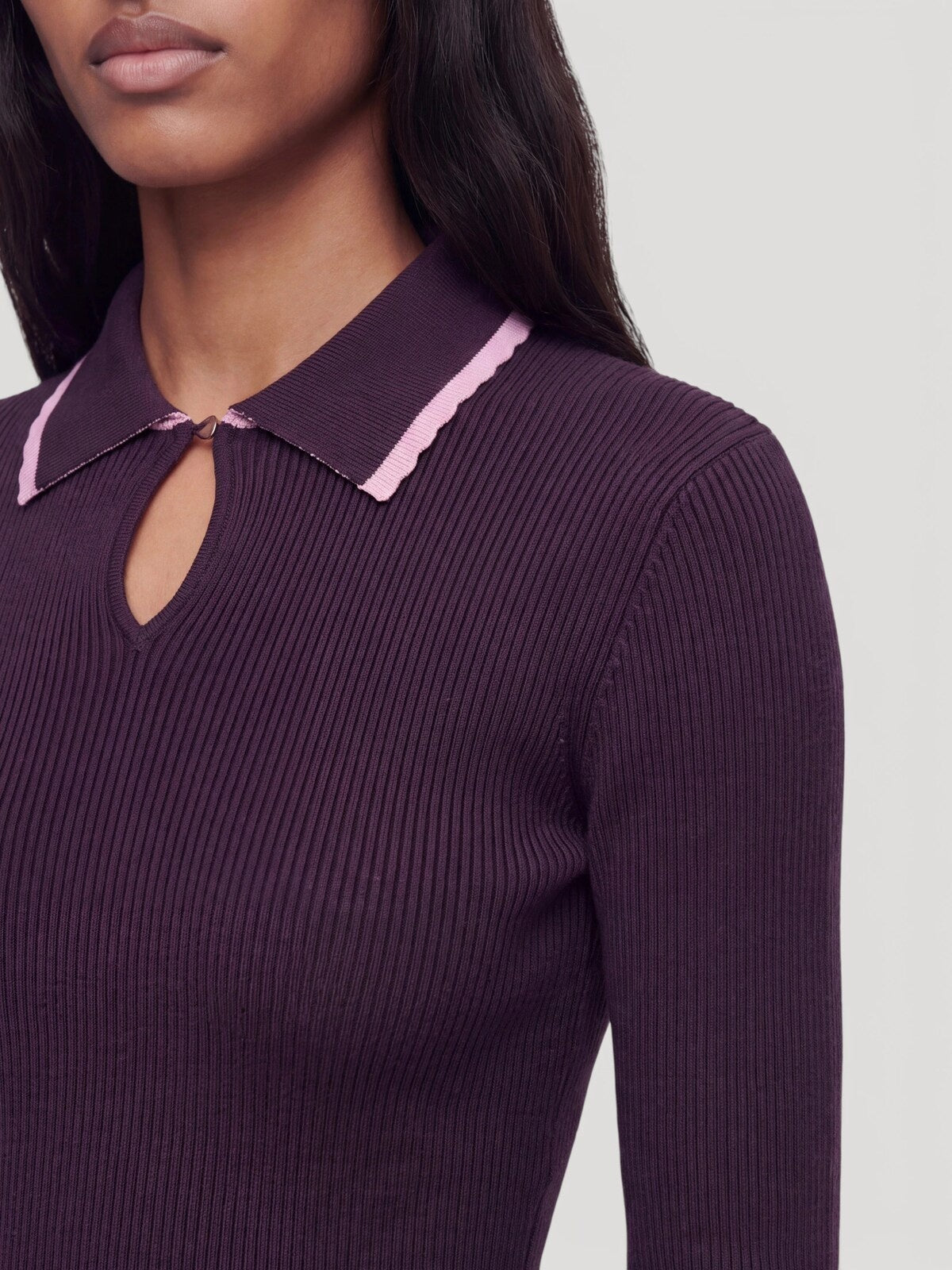 Edited Hoku Polo Jumper Donkerrood Dames