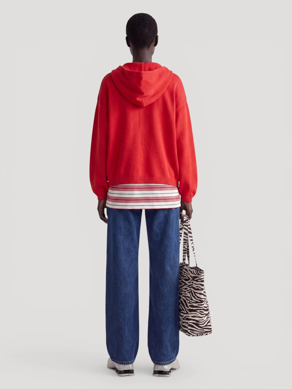 Edited Isela Hooded Knit Rood Dames