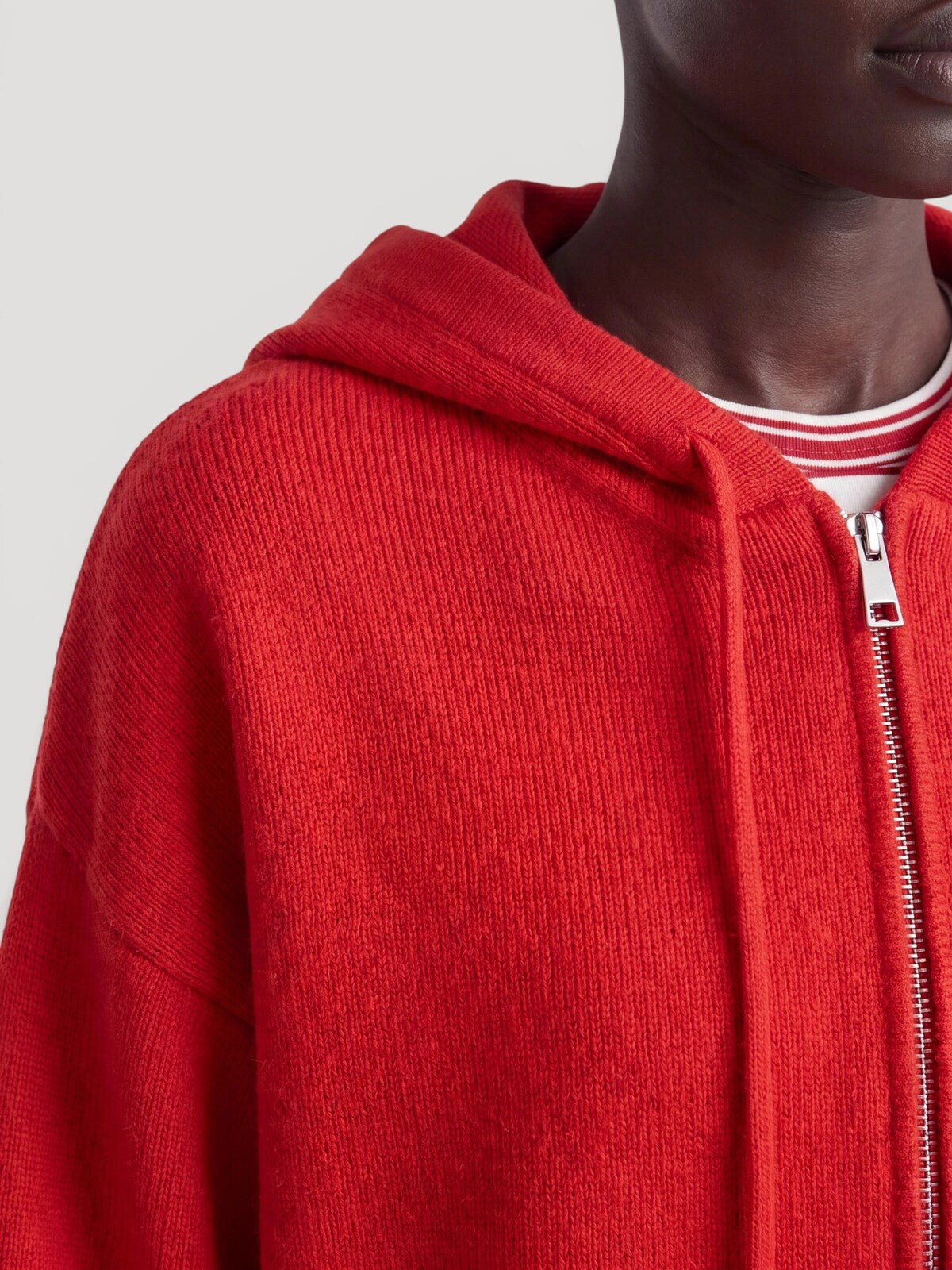 Edited Isela Hooded Knit Rood Dames