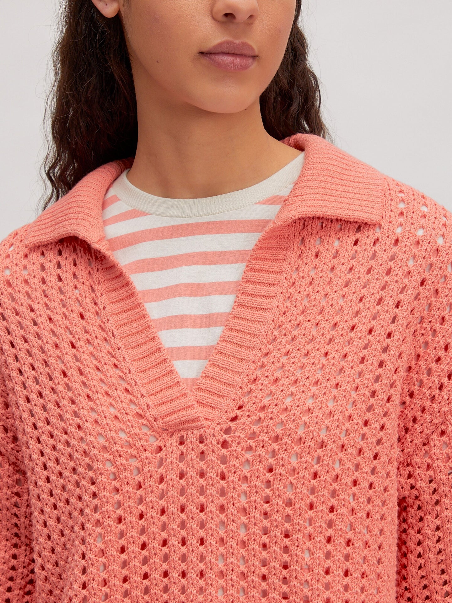 Edited Sarai Polo Jumper Roze Dames