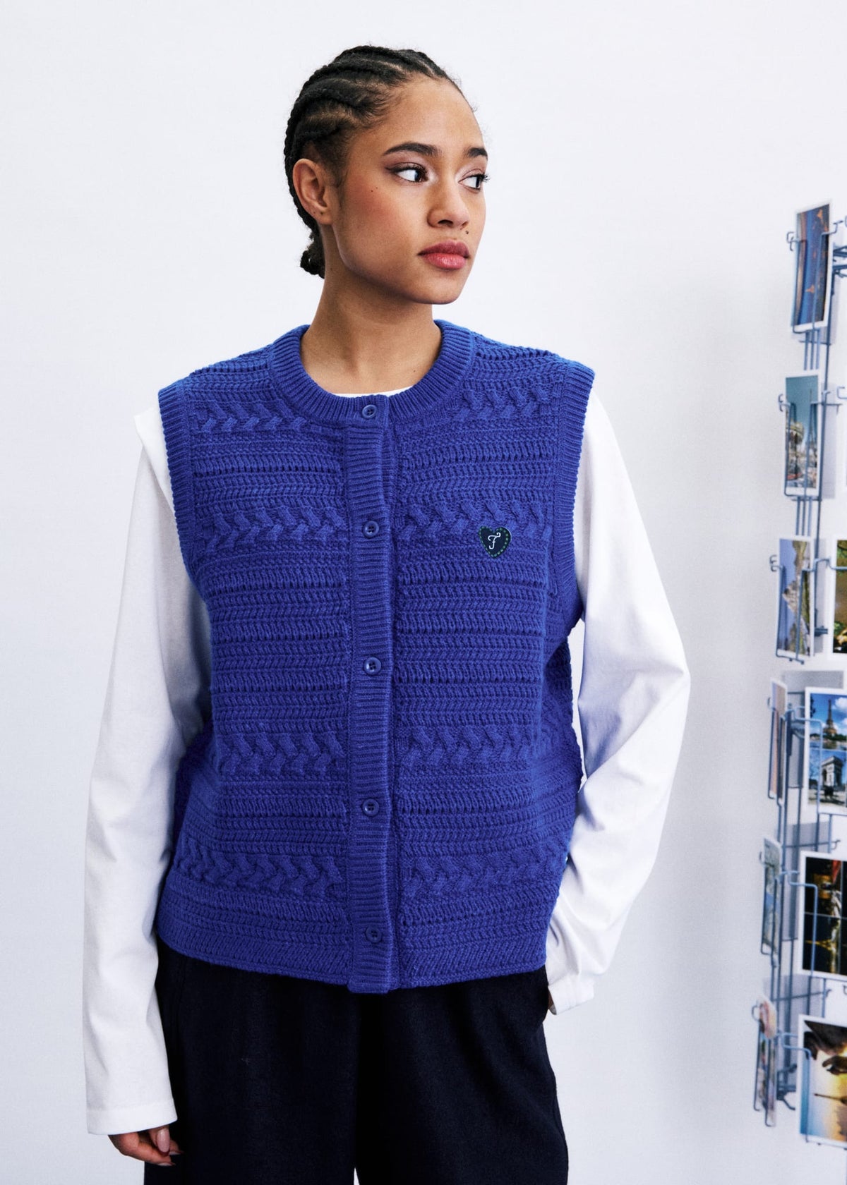 FRNCH Cardigan Miryang Blauw Dames