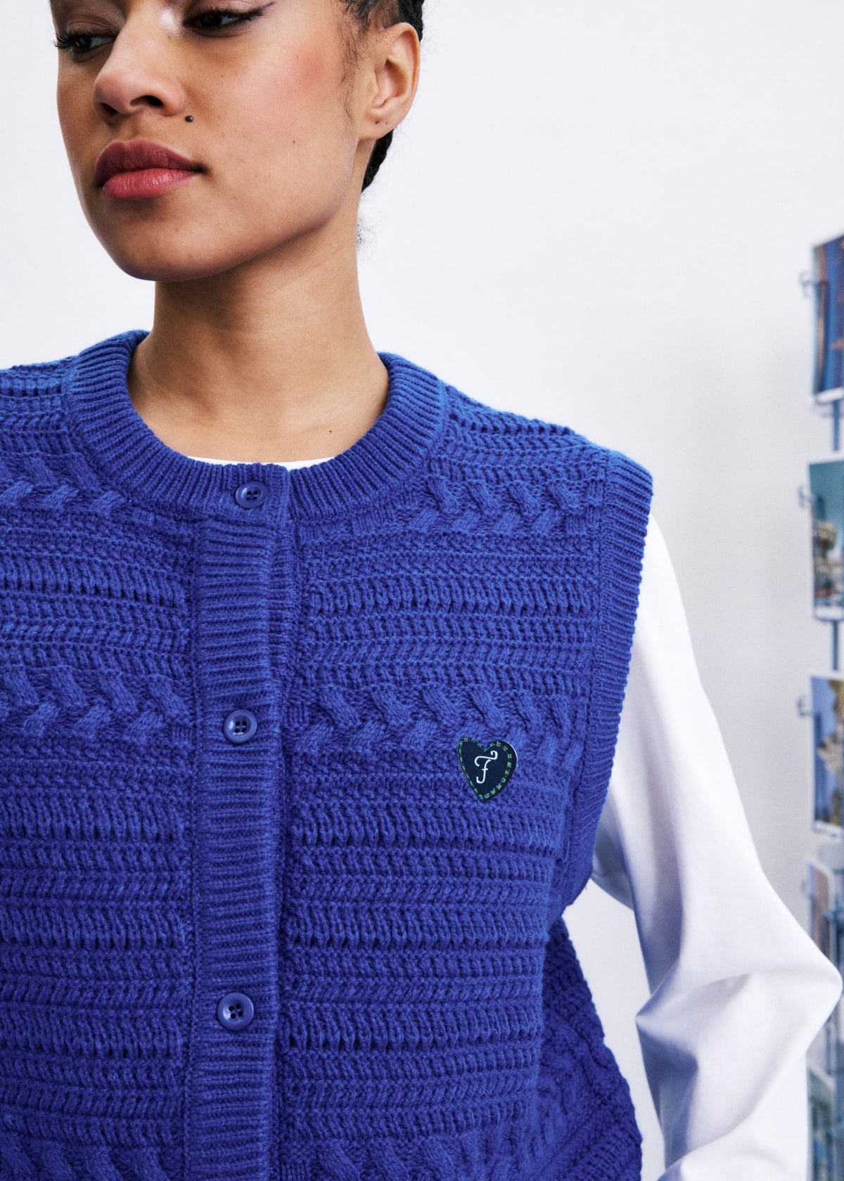 FRNCH Cardigan Miryang Blauw Dames