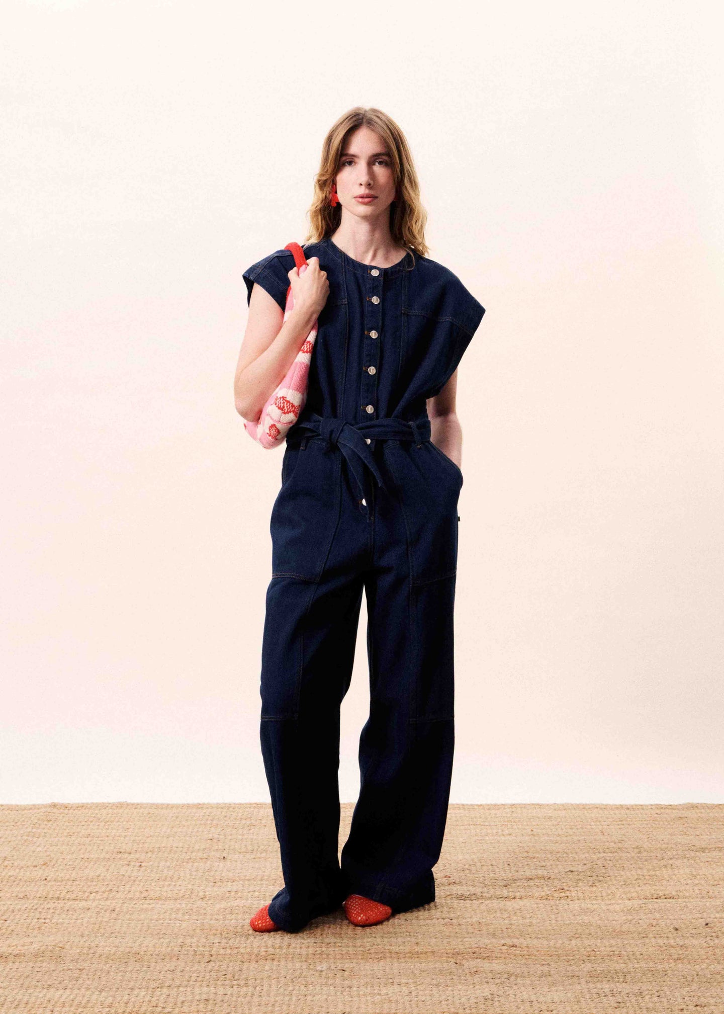 FRNCH Combi Pantalon Ludwigia Donkerblauw Dames
