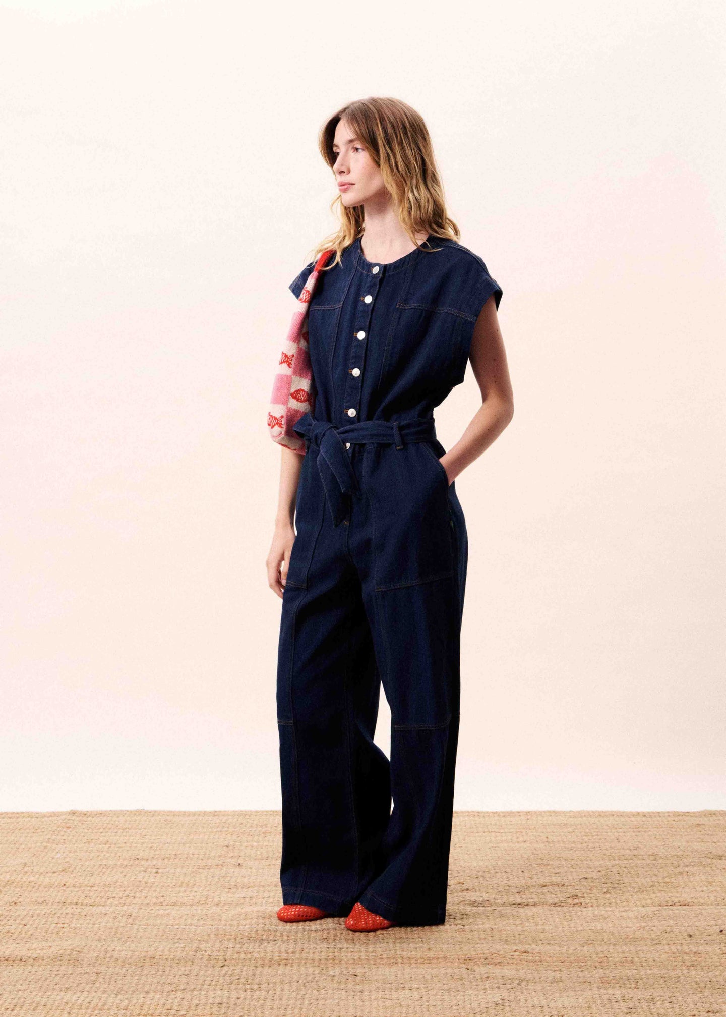 FRNCH Combi Pantalon Ludwigia Donkerblauw Dames