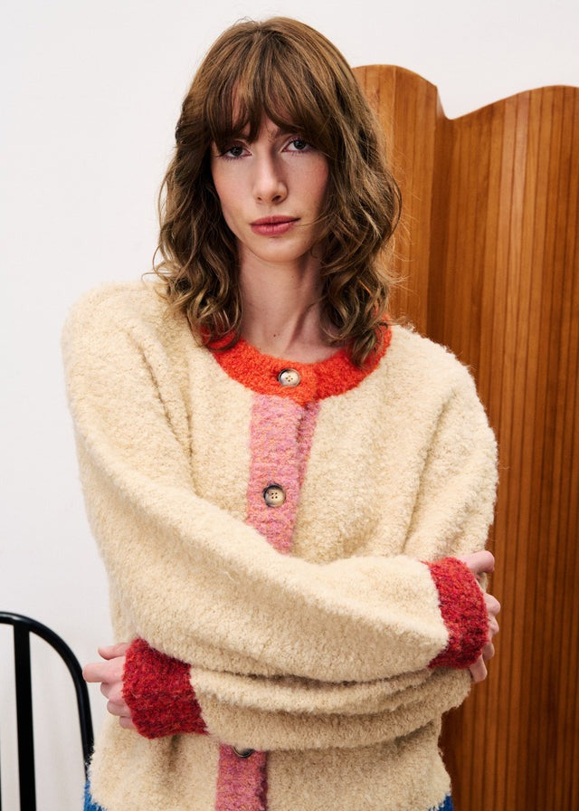 FRNCH Cyclamen Cardigan Wit Dames