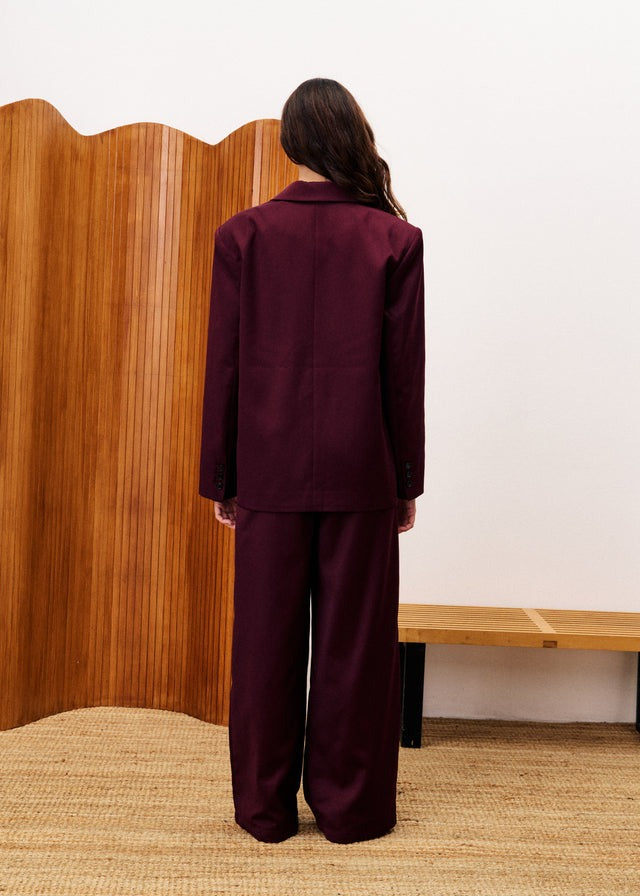 FRNCH Hibiscus Pantalon Donkerrood Dames