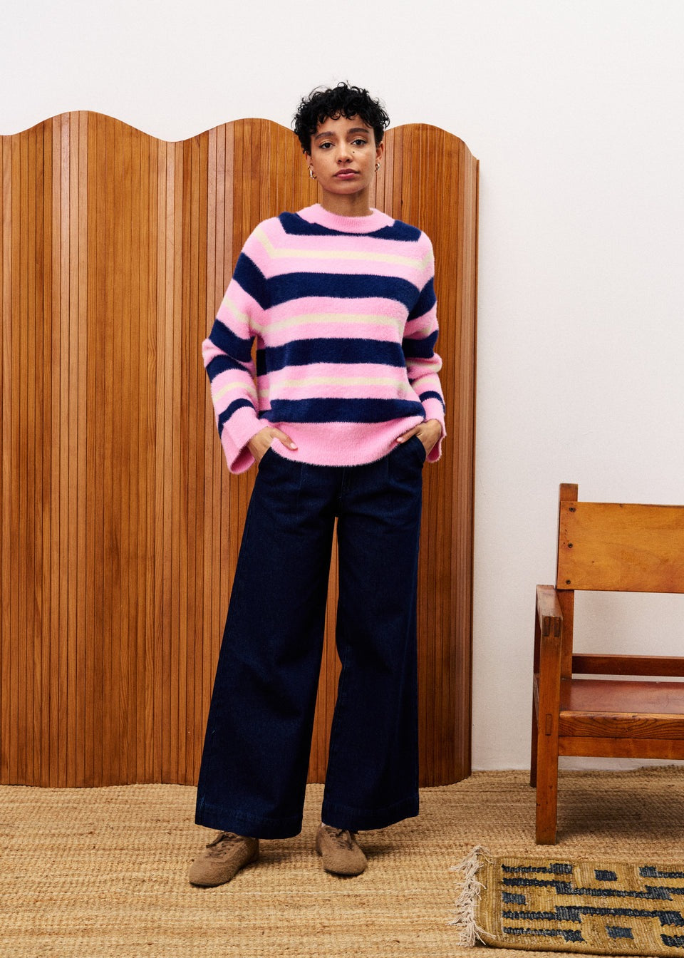 FRNCH Himalayen Pull Roze Dames