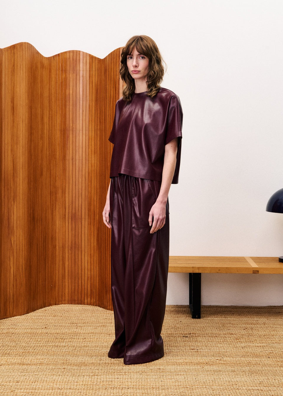 FRNCH Michaux Pantalon Donkerrood Dames