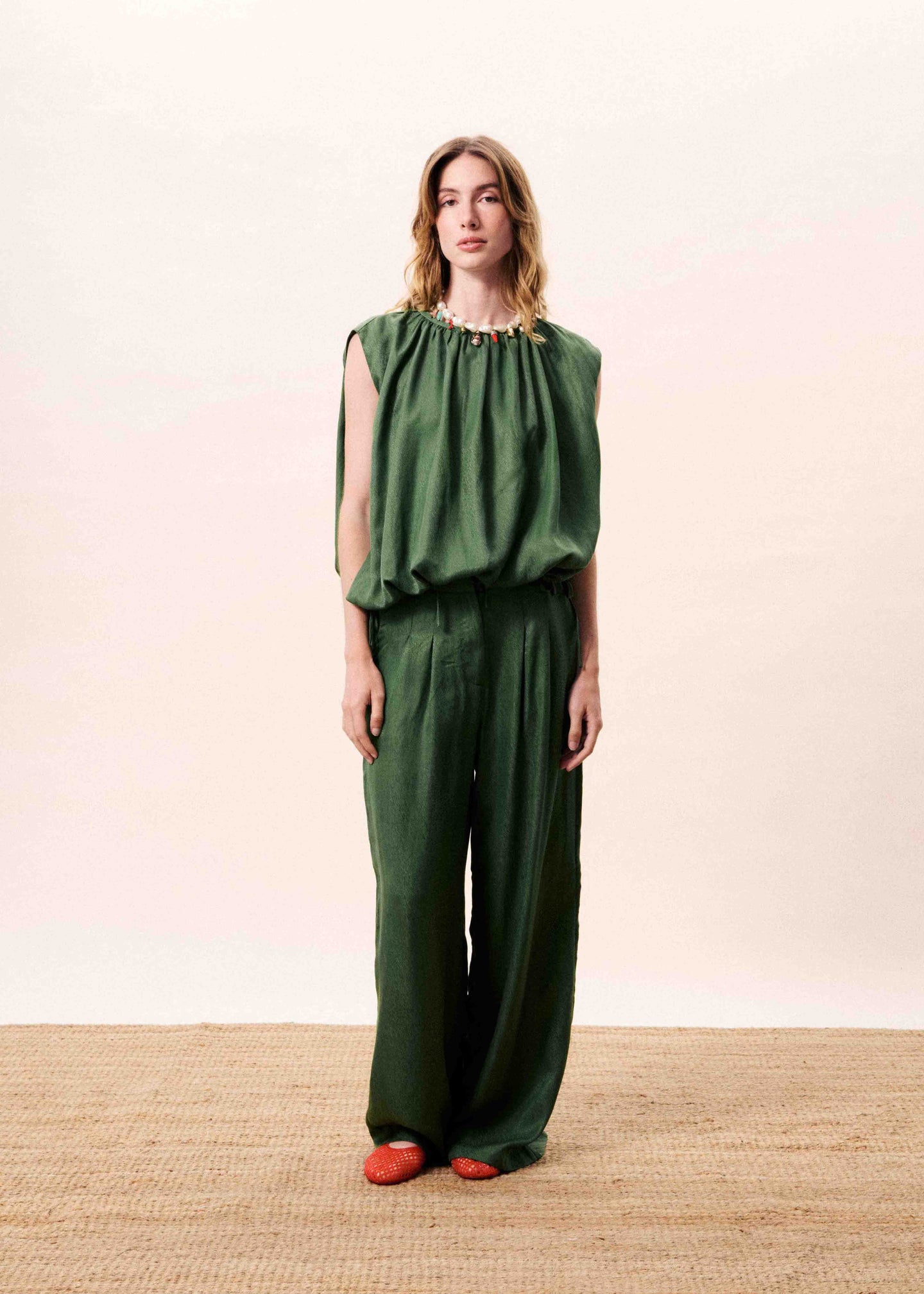 FRNCH Pantalon Lucina Groen Dames
