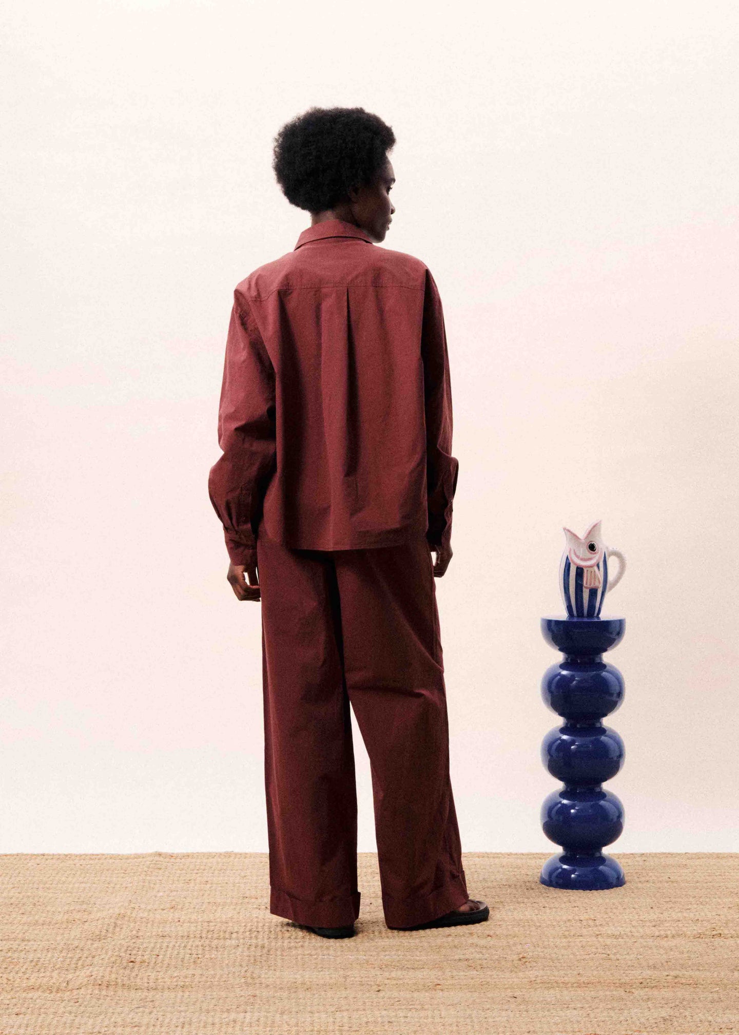FRNCH Pantalon Uluna Donkerrood Dames
