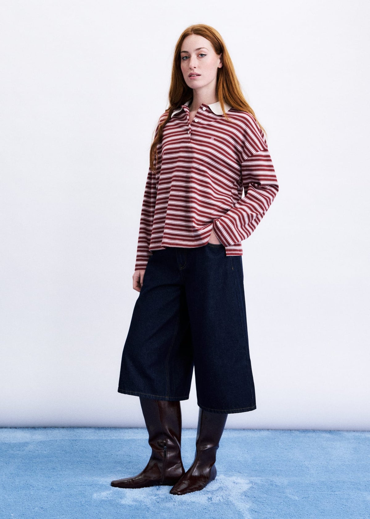 FRNCH Polo Rumoi Donkerrood Dames
