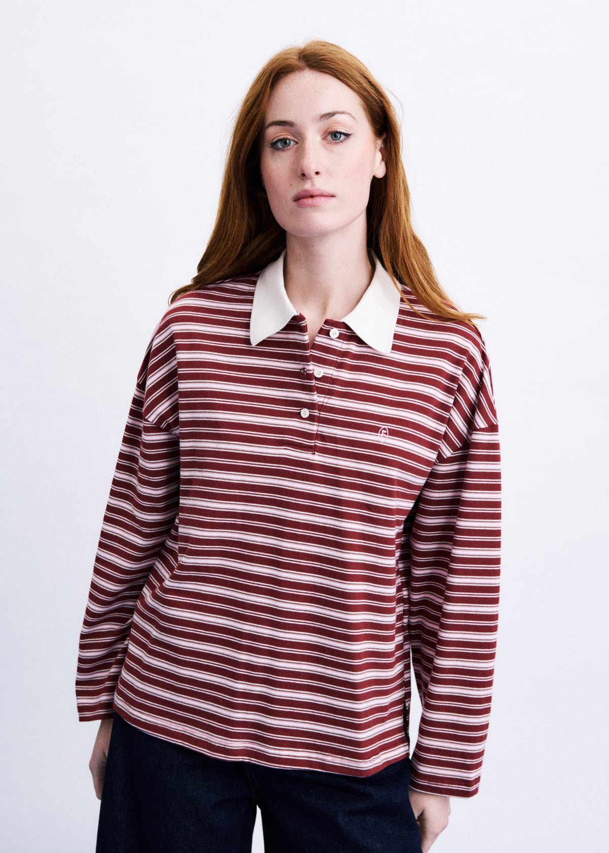 FRNCH Polo Rumoi Donkerrood Dames