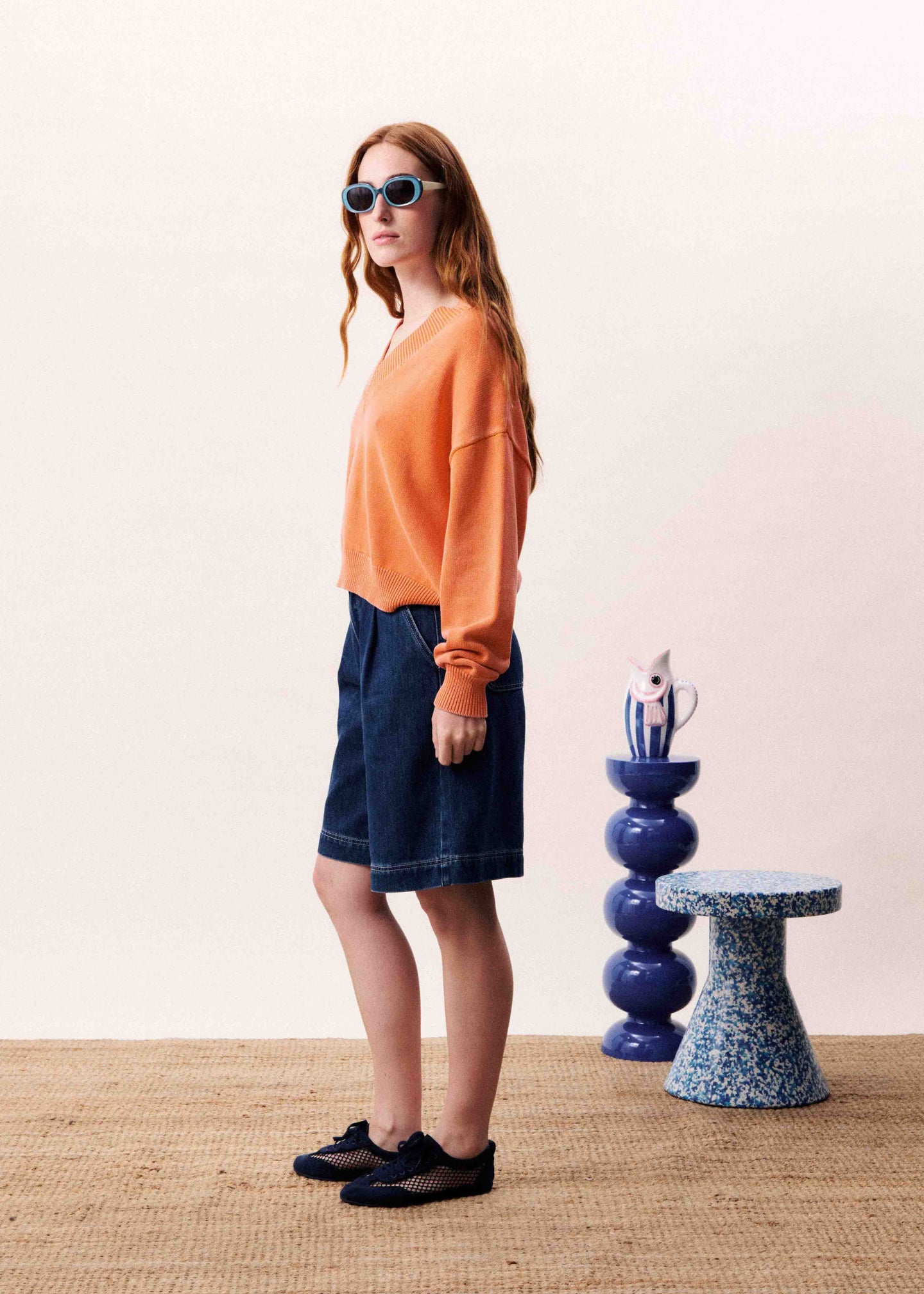 FRNCH Pull Dara Oranje Dames