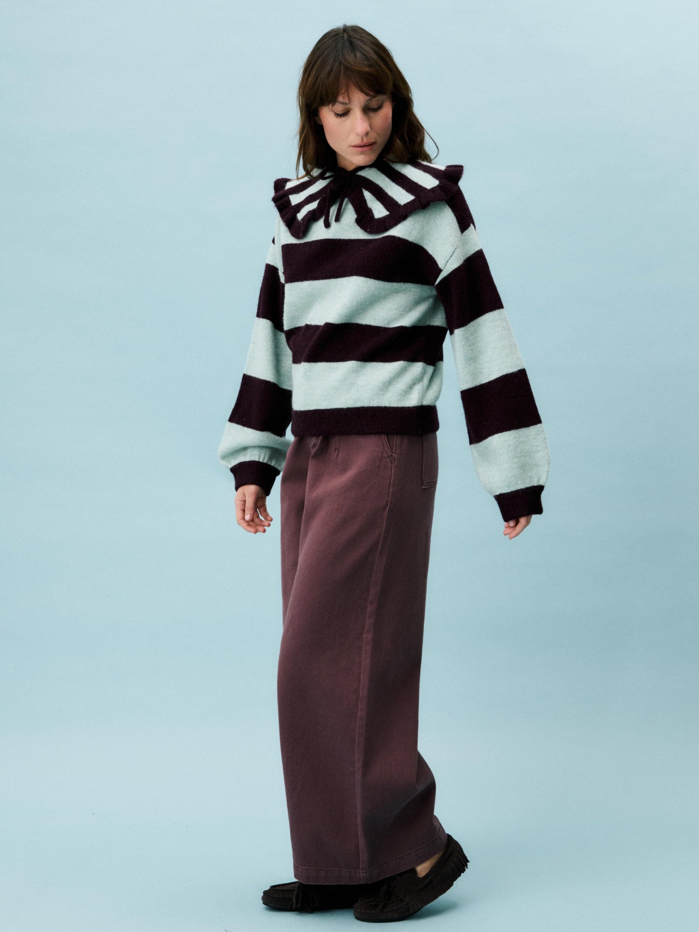 FRNCH Pull Pyronia Knit Donkerrood Dames