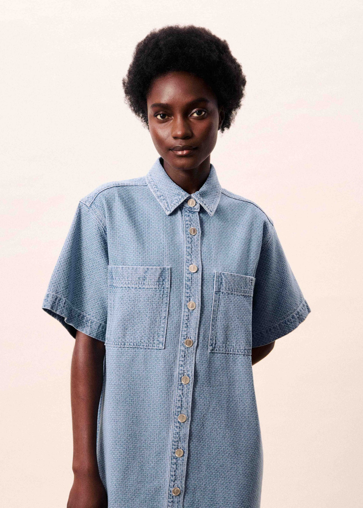 FRNCH Robe Beryl Blauw Dames