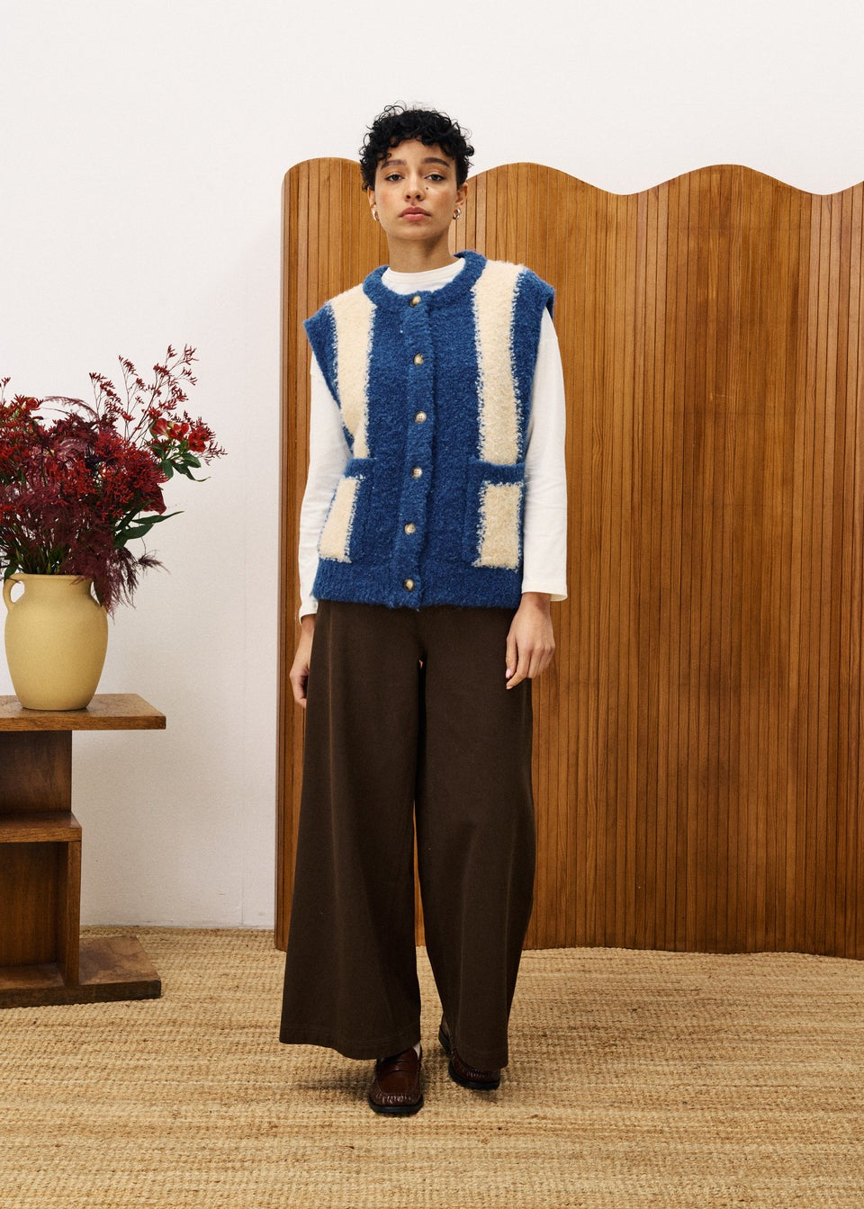 FRNCH Shiba Gilet Blauw Dames