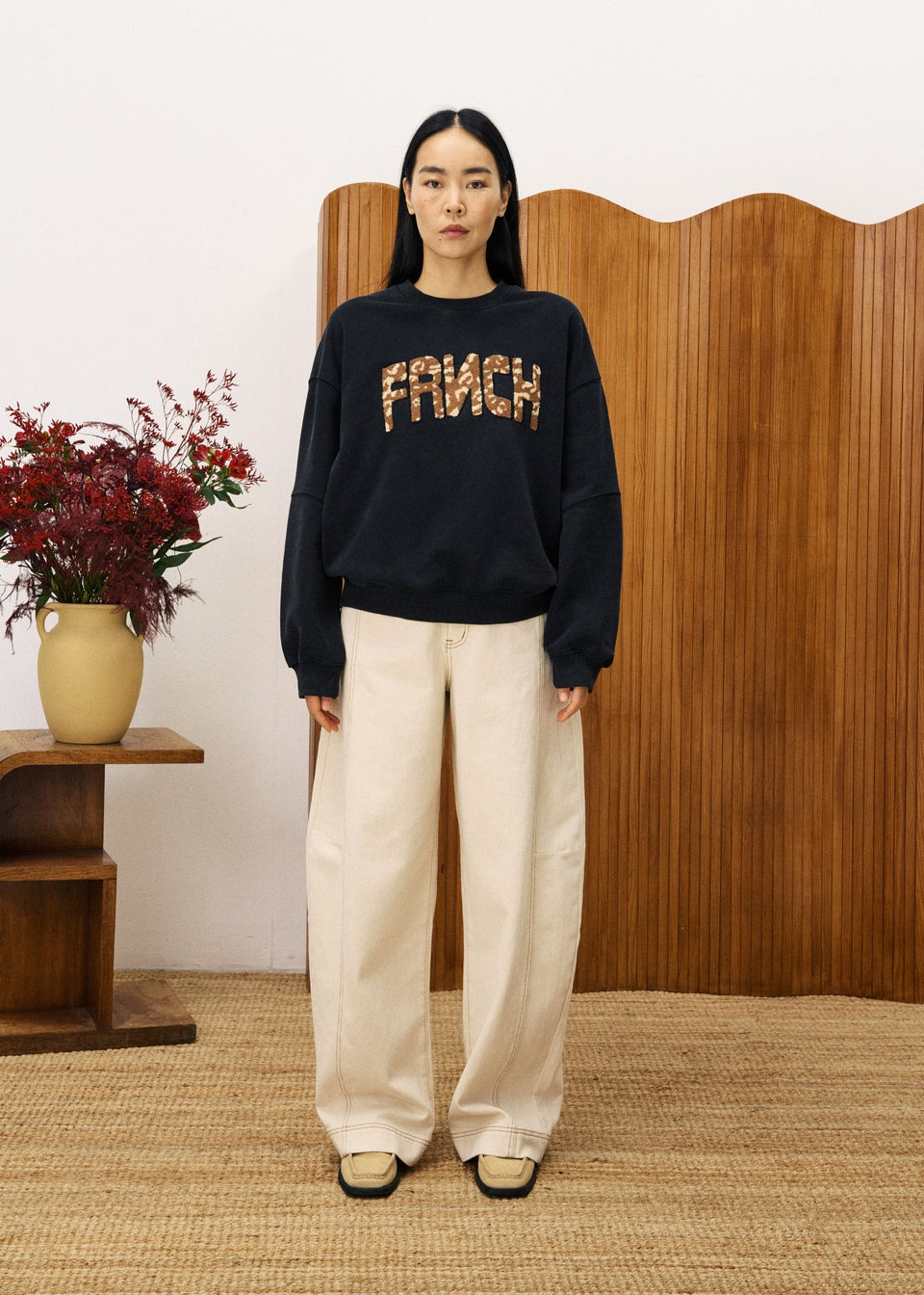 FRNCH Tilleul Sweatshirt Zwart Dames