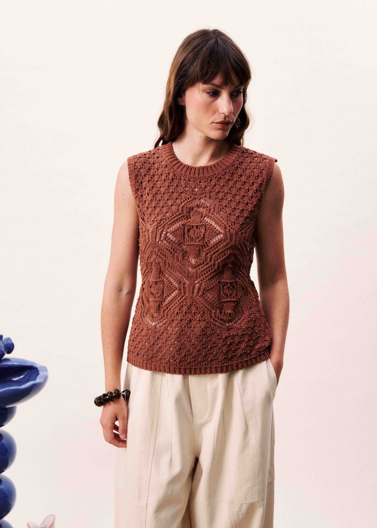 FRNCH Top Nila Donkerrood Dames