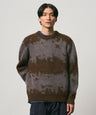 Gramicci Mohair Splatter Crewneck Donkergrijs Heren