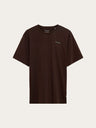 Knowledge Cotton Back Print T-shirt Donkerbruin Heren