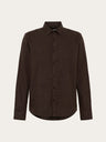 Knowledge Cotton Dune Regular Flannel Shirt Donkerbruin Heren