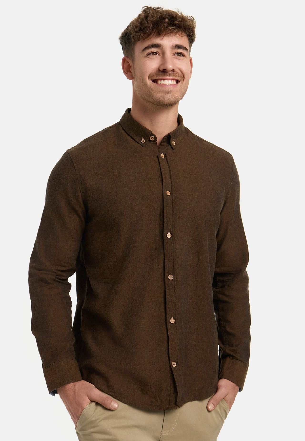 Kronstadt Johan Diego Cotton Shirt Bruin Heren