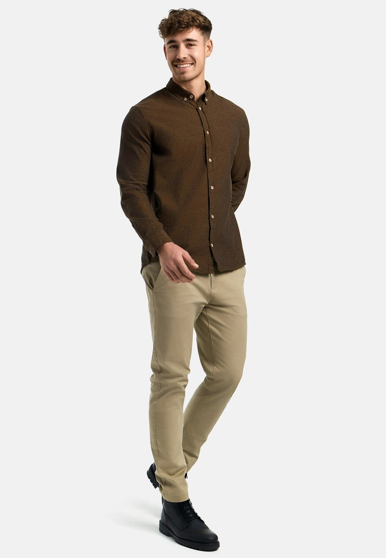 Kronstadt Johan Diego Cotton Shirt Bruin Heren
