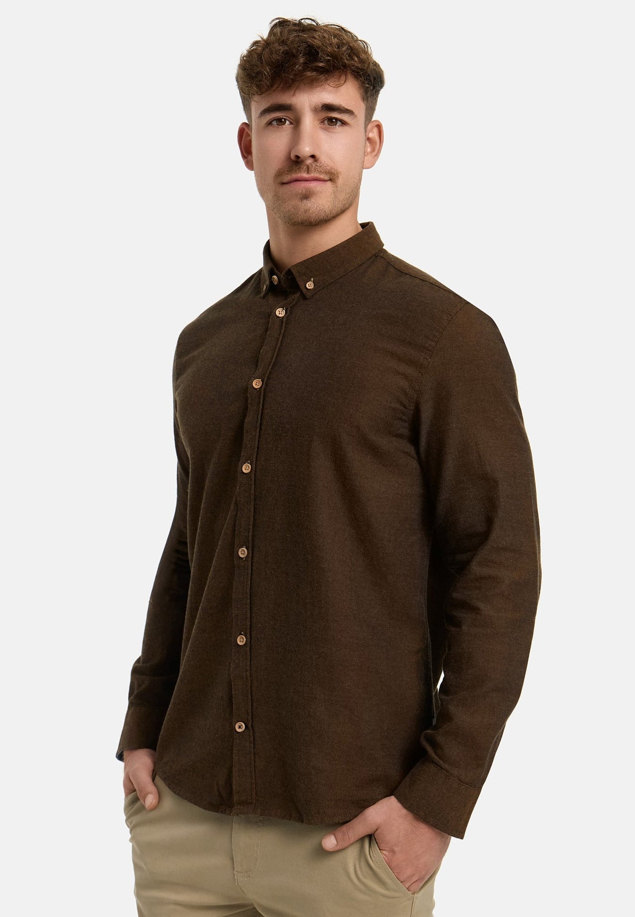 Kronstadt Johan Diego Cotton Shirt Bruin Heren