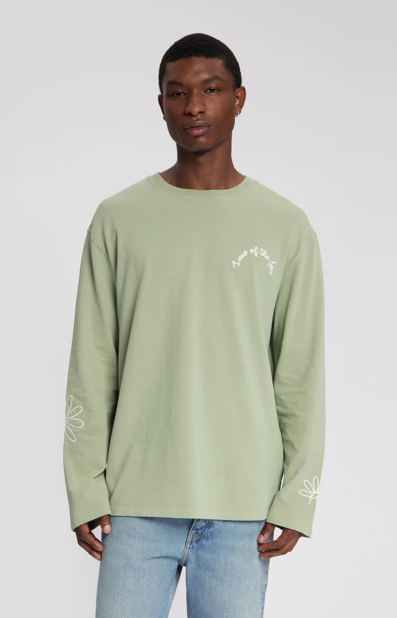 Law Of The Sea Daisy Ls Tee Lichtgroen Heren